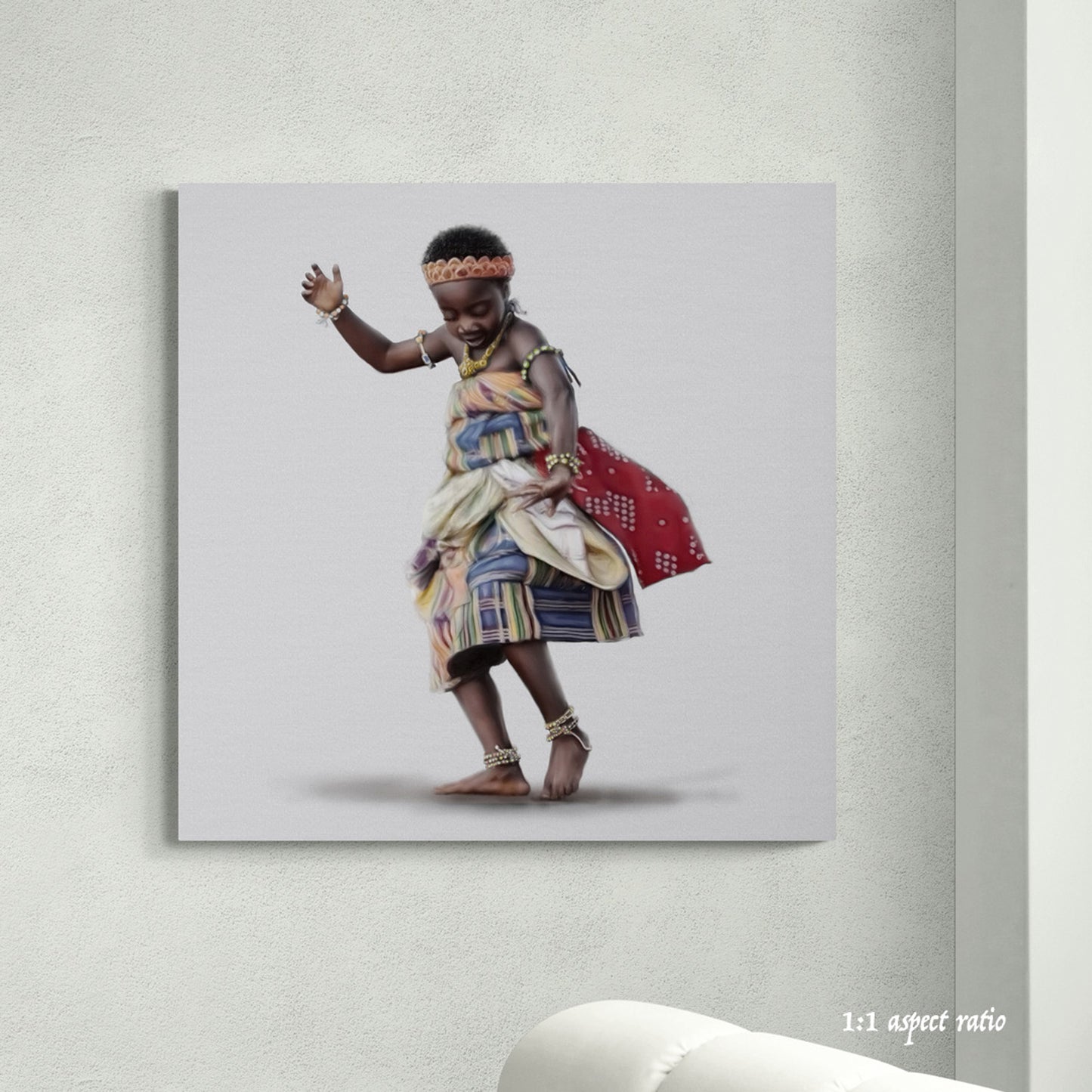 "African child dancer."