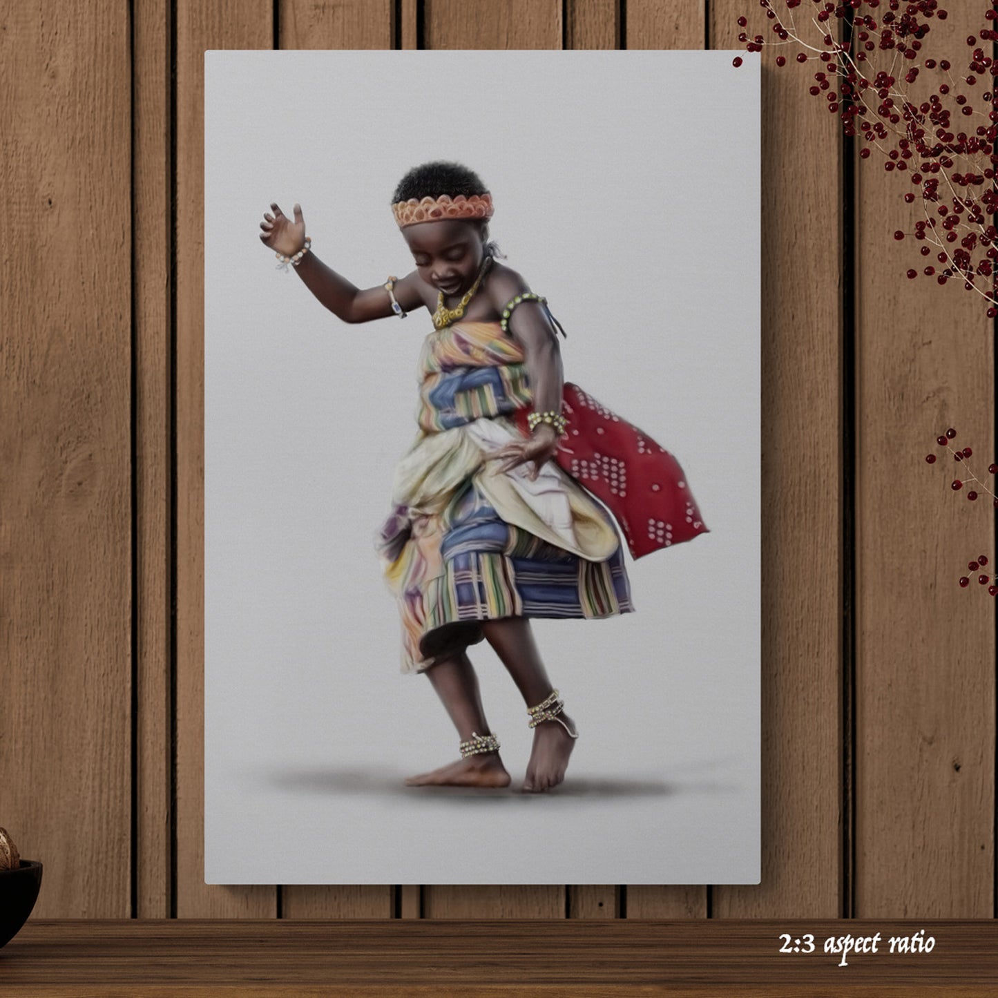 African child dancer artwork