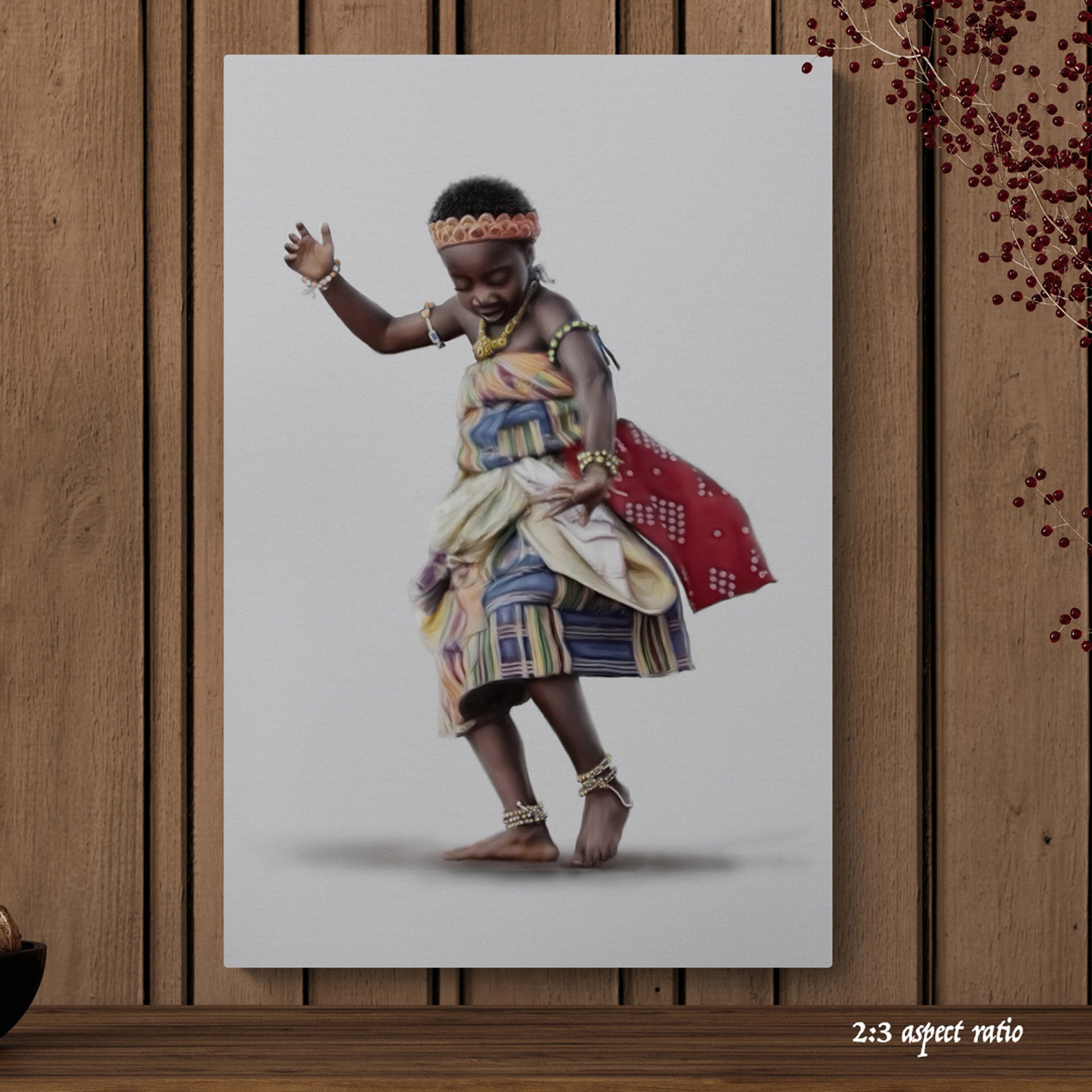 African child dancer artwork