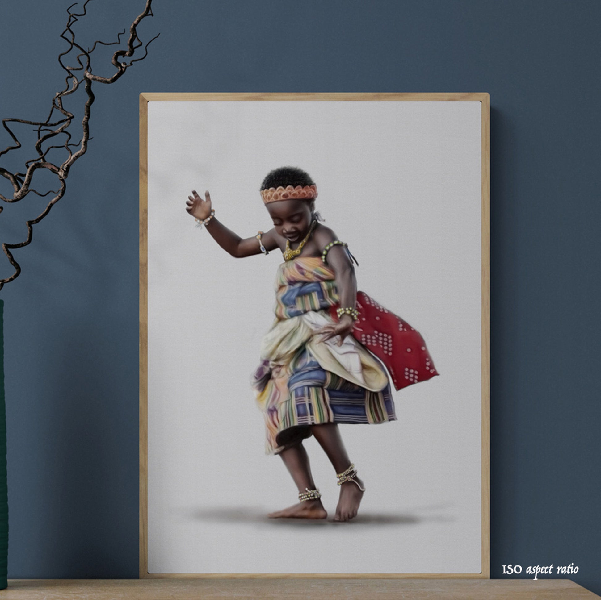 African child dancer artwork