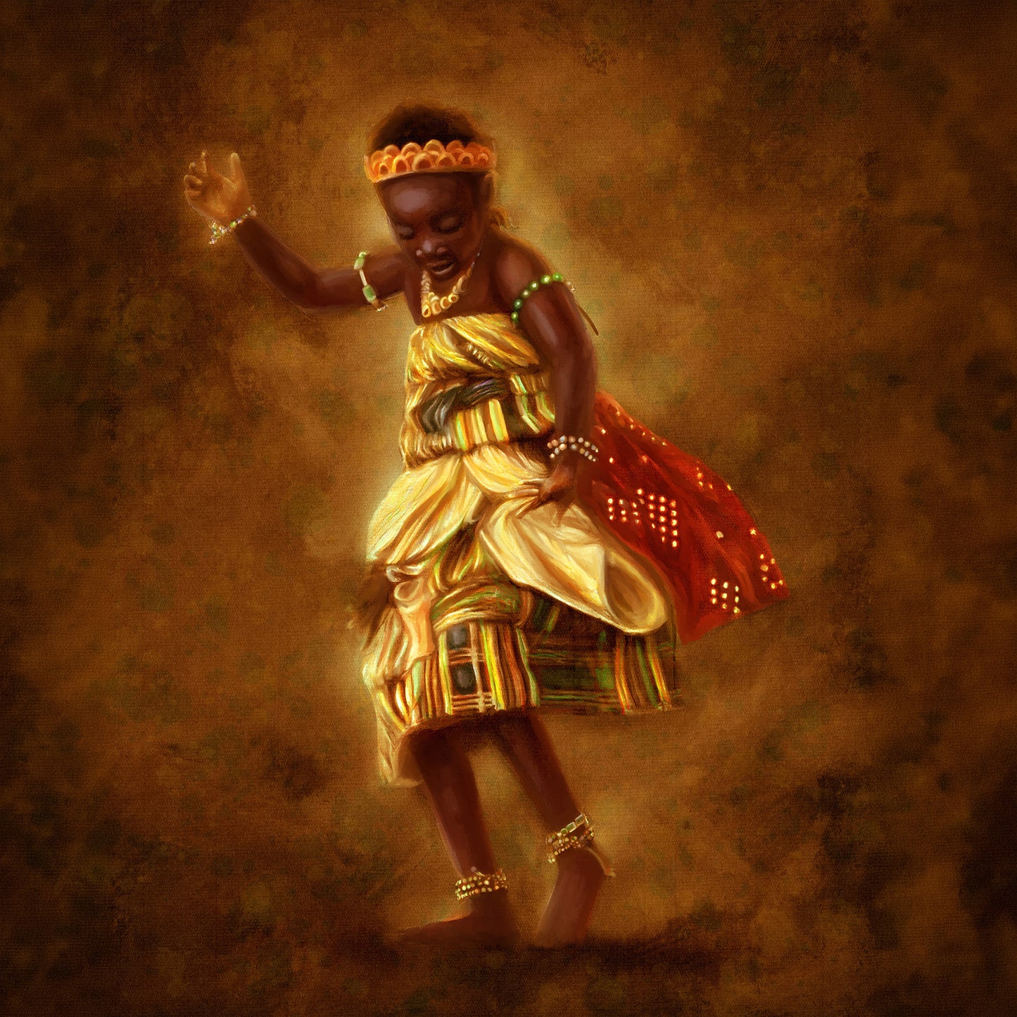Black Childhood: Framed  |"Her Moment ."| African American Girl Wall Art Framed