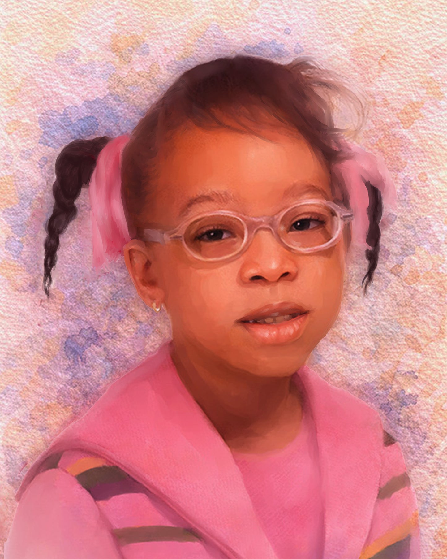 Angela | Custom Watercolor Portrait Print