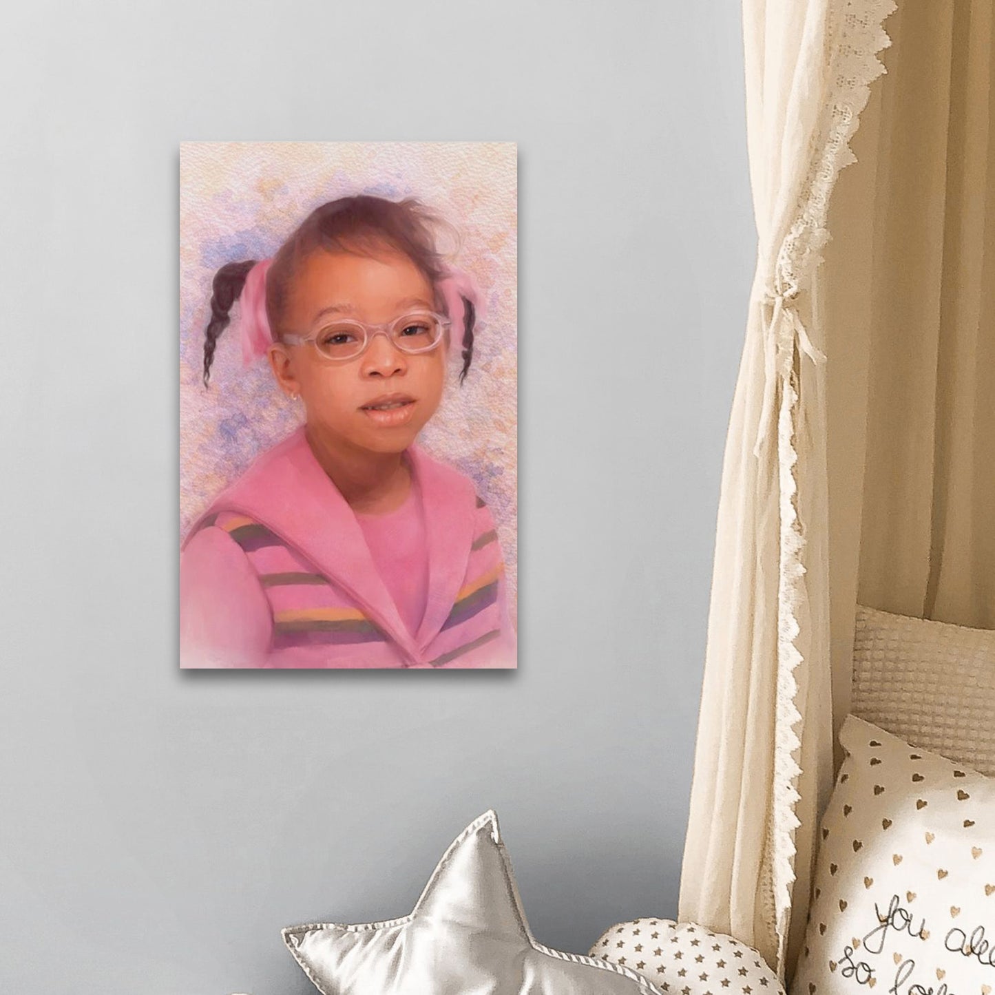 Angela | Custom Watercolor Portrait Print