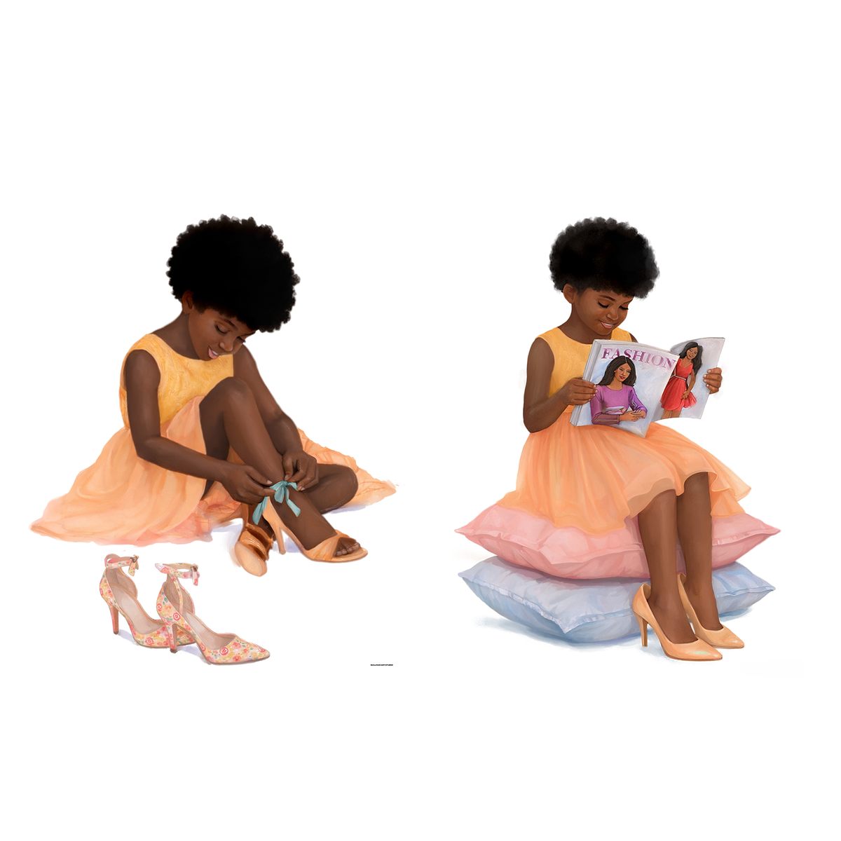 Black Childhood: Framed Canvas | "Dream Bold" | African American Girl Wall Art