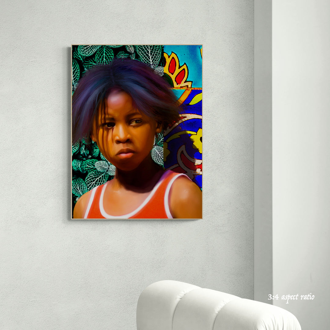 Black Childhood: "Her Side" | African American Girl Wall Art