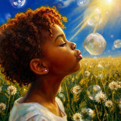 Black Childhood: "I Wish" | African American Girl Wall Art