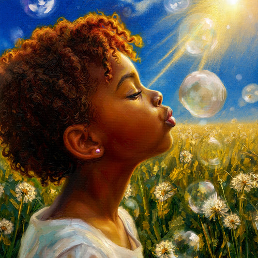 Black Childhood: "I Wish" | African American Girl Wall Art