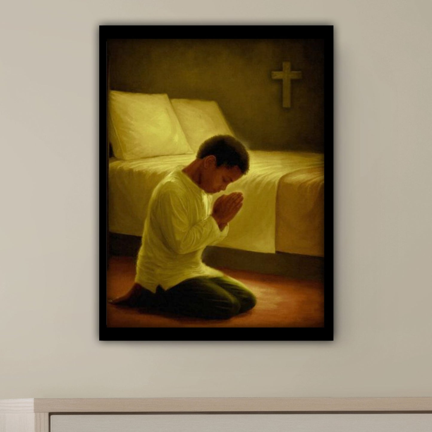 Black Childhood: "In Jesus Name" | African American Boy Wall Art