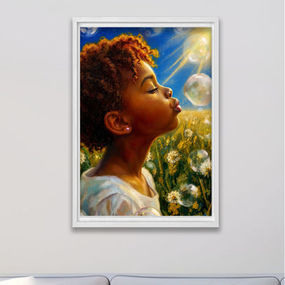 Black Childhood: "I Wish" | African American Girl Wall Art