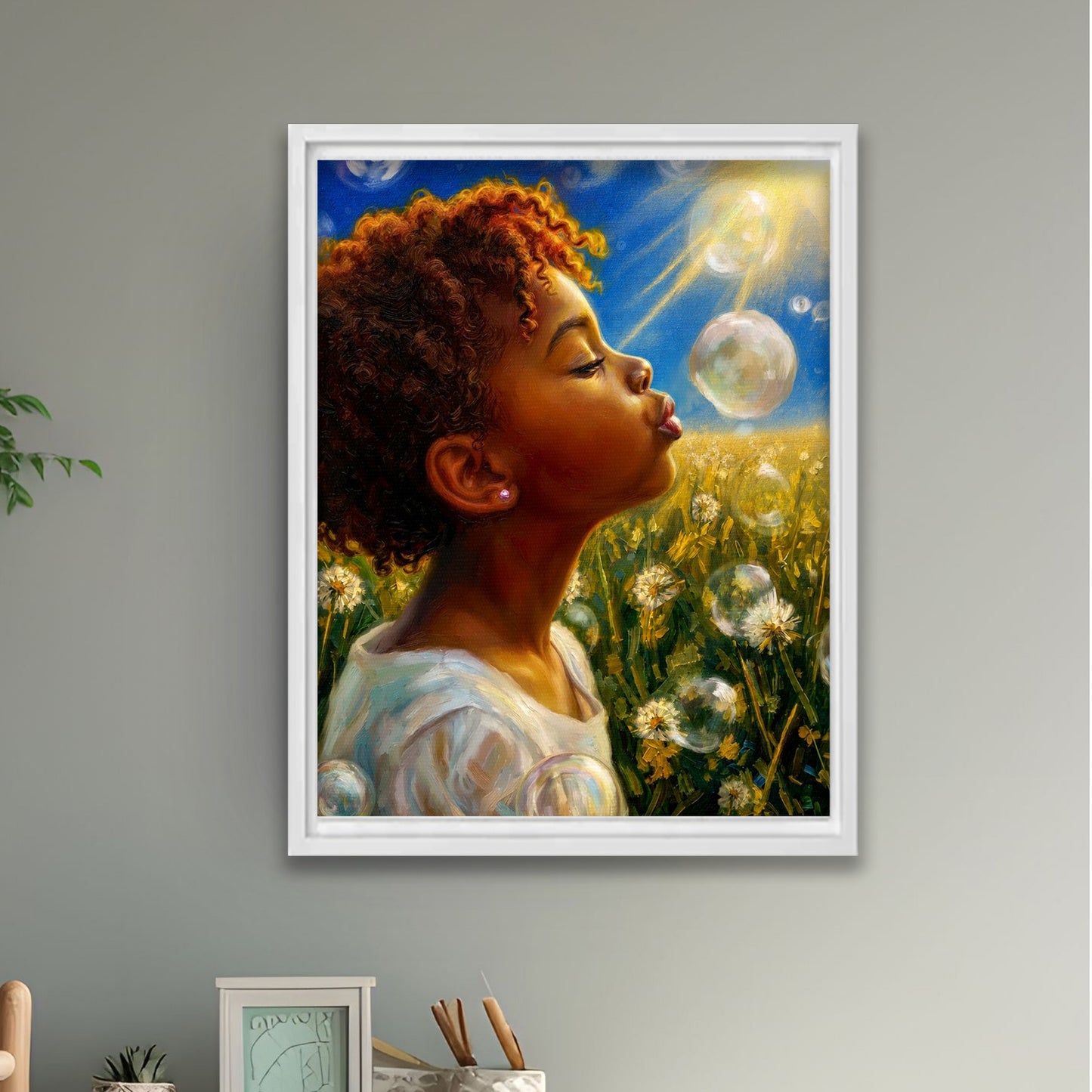 Black Childhood: "I Wish" | African American Girl Wall Art