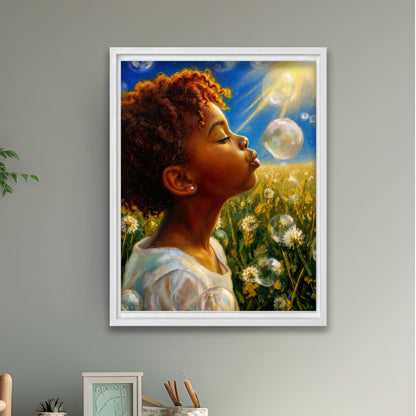 Black Childhood: "I Wish" | African American Girl Wall Art