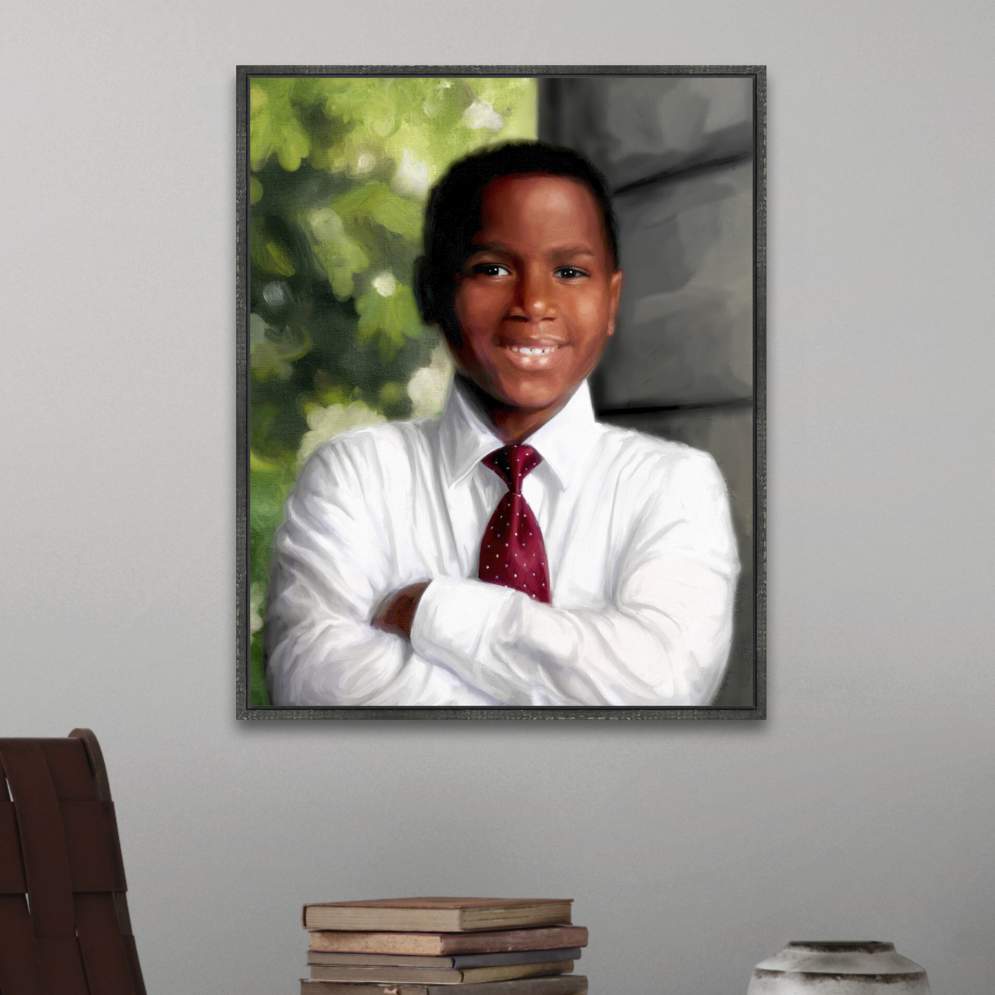 Miles-in red tie