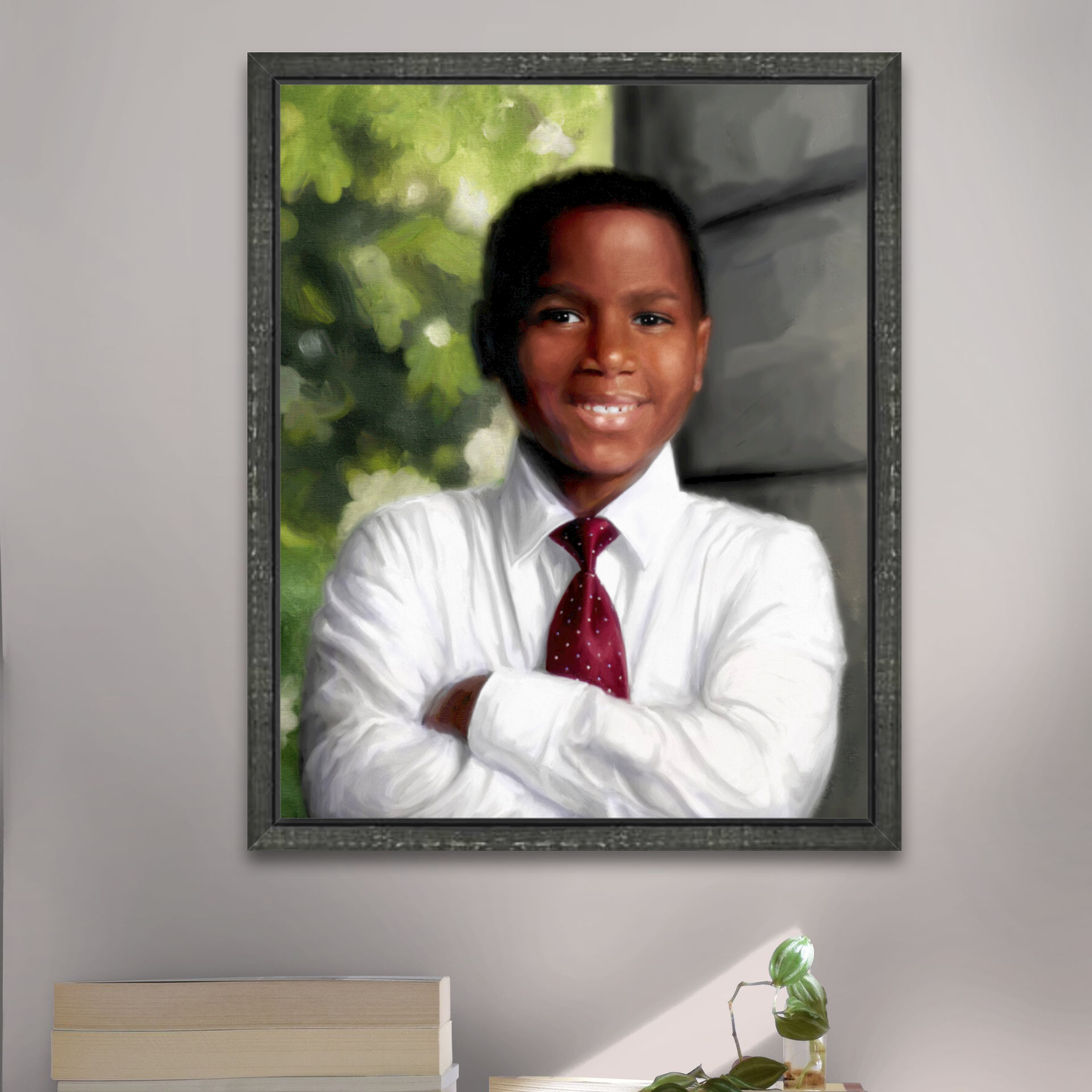 Miles-in red tie