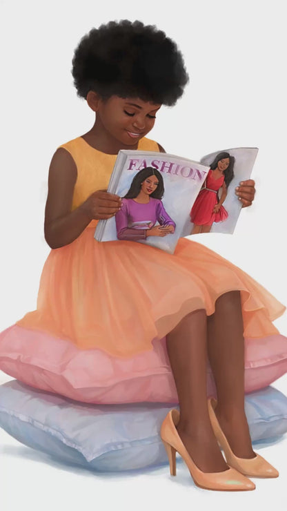 Dream Bold: The "Trendsetter" | African American Girl Wall Art