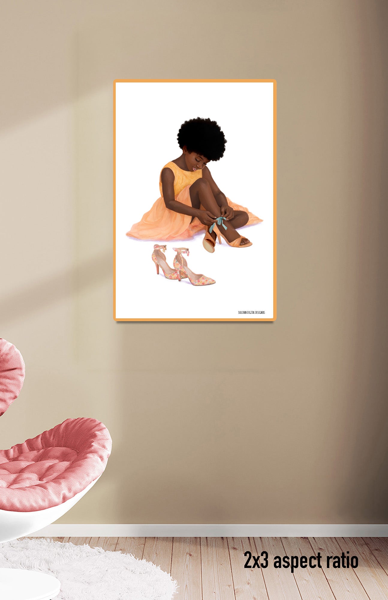 Dream Big: "The First Step" | African American Girl Wall Art
