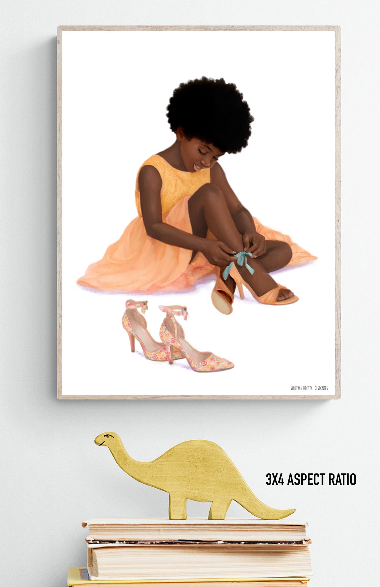 Dream Big: "The First Step" | African American Girl Wall Art