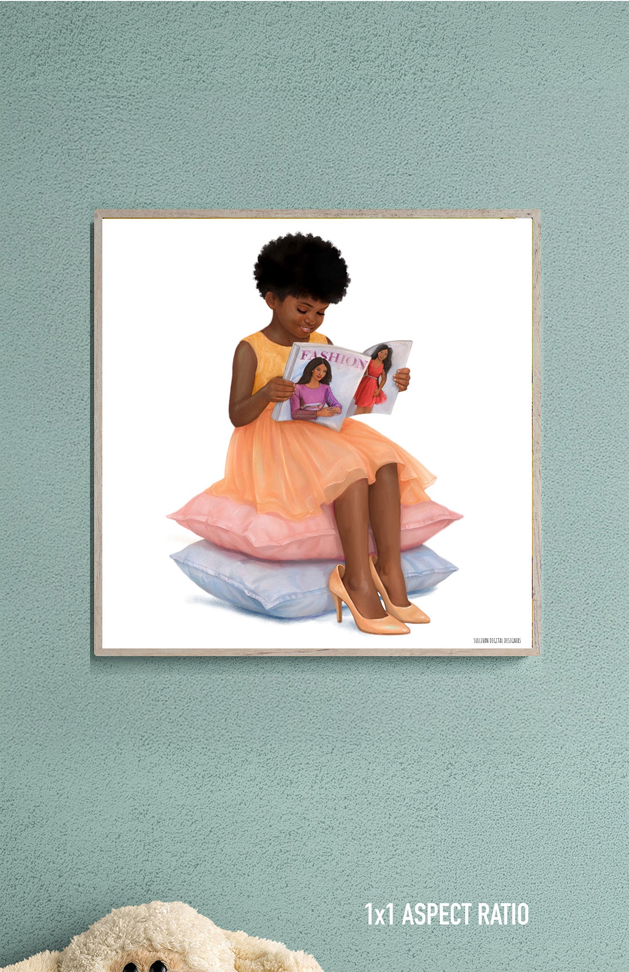 Dream Bold: The "Trendsetter" | African American Girl Wall Art
