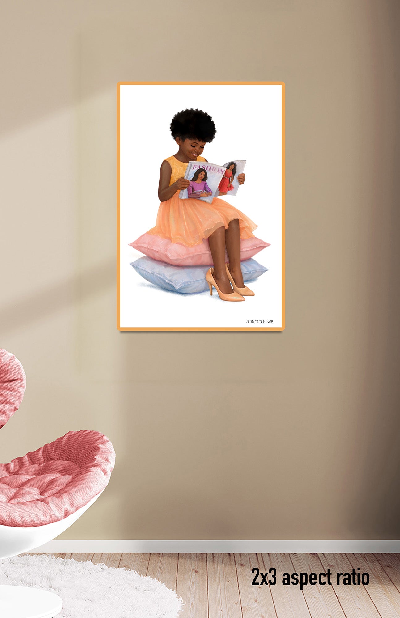 Dream Bold: The "Trendsetter" | African American Girl Wall Art