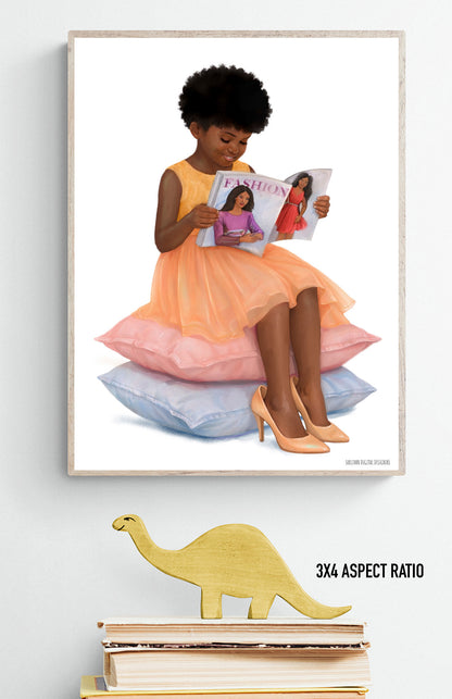 Dream Bold: The "Trendsetter" | African American Girl Wall Art