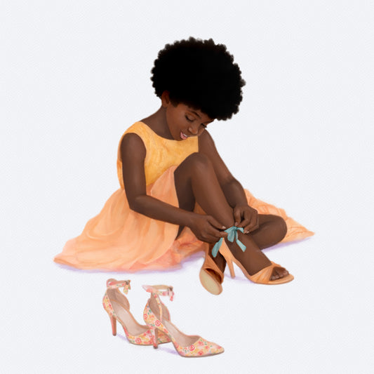 Dream Big: "The First Step" | African American Girl Wall Art